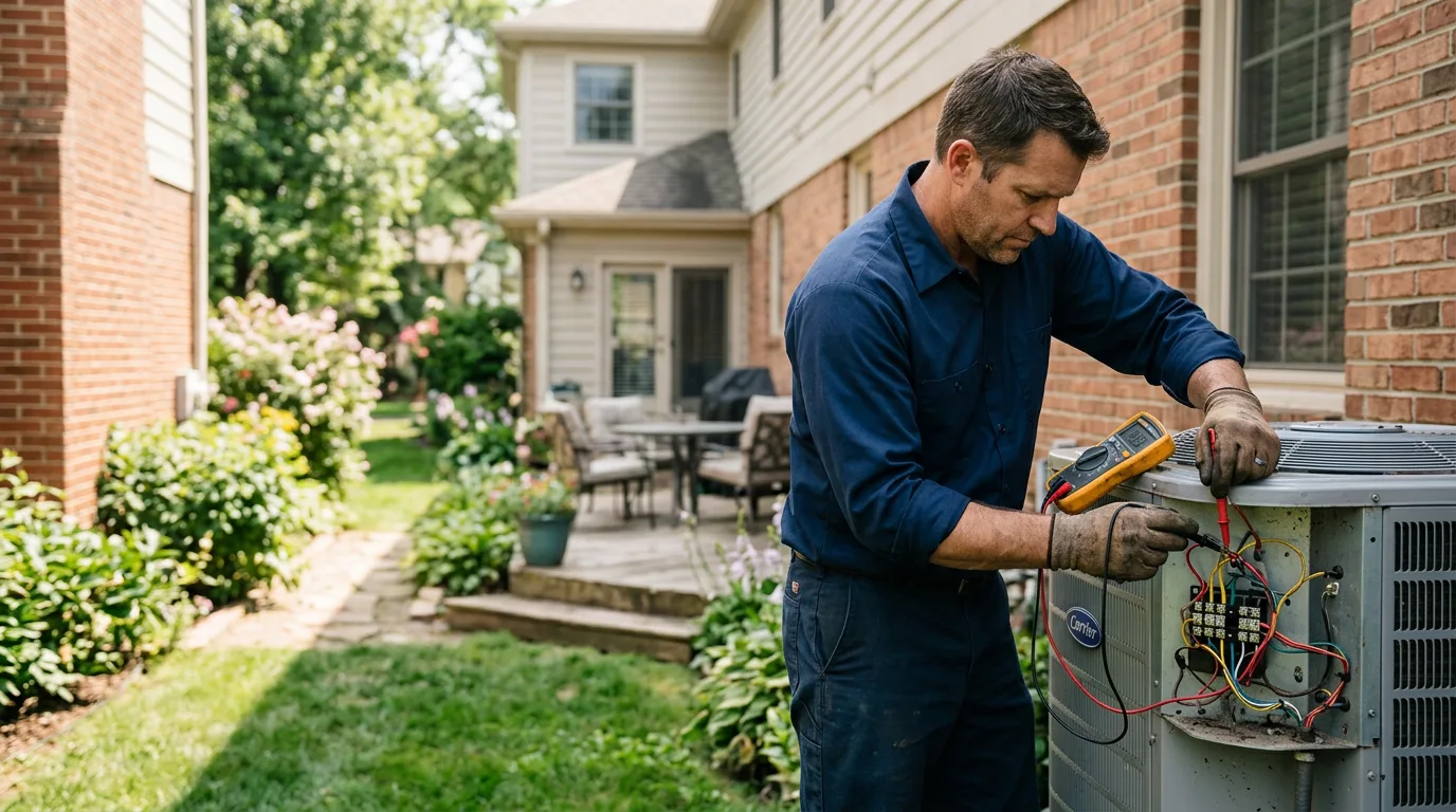 HVAC technician working near Peach Orchard, AR